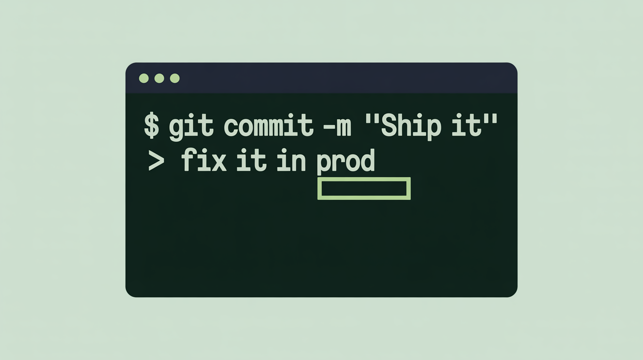 Ship It, Fix It In Prod