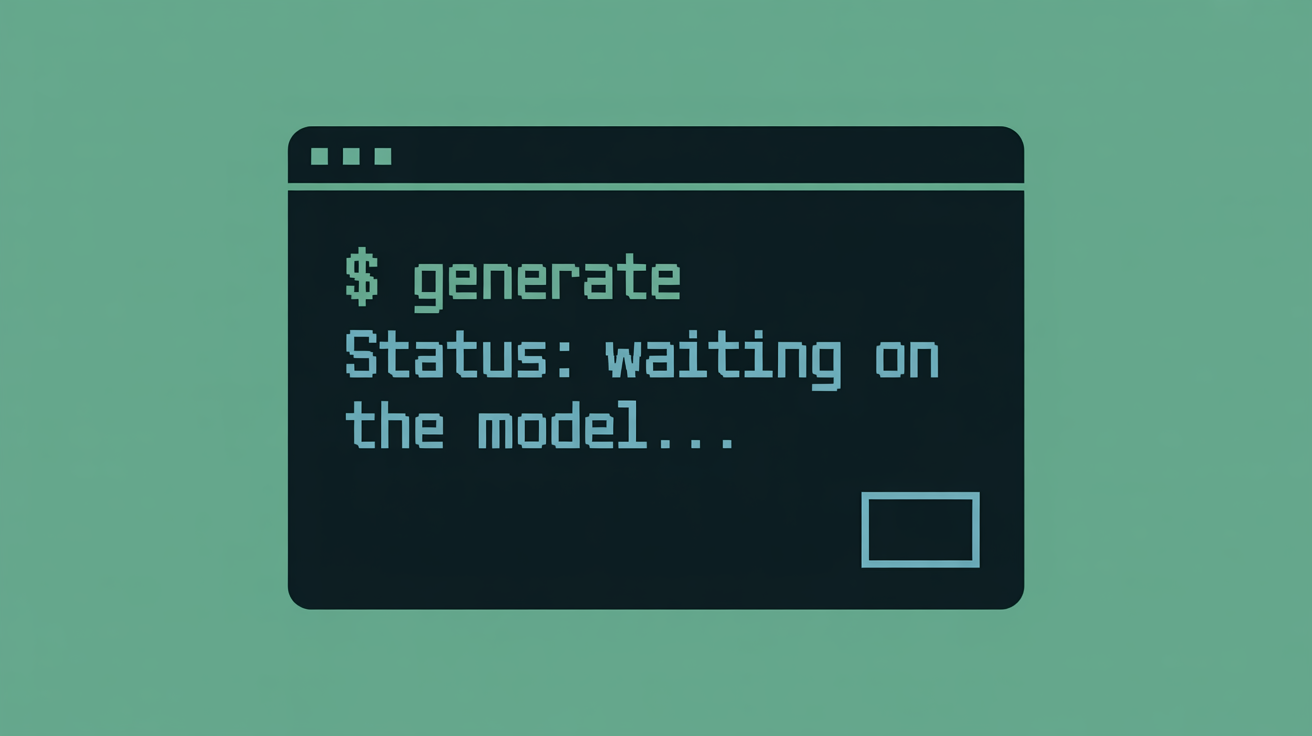 I'm Not Lazy, I'm Waiting On The Model
